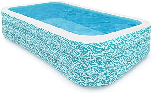 1625444010 515eiHfpX7S. AC  - heytech Family Inflatable Swimming Pool, 118" X 72" X 22" Full-Sized Inflatable Lounge Pool for Kiddie, Kids, Adult, Toddlers for Ages 3+, Outdoor, Garden, Backyard Summer Water Party Blow up Pool…