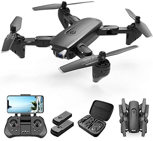 4DRC Drone with 1080P HD Camera, 2 Batteries and Carrying Case, FPV Live Video Camera,RC Quadcopter for Adults kids,with Auto Hover,3D Flip,Headless Mode,One Key Start,Waypoints Functions