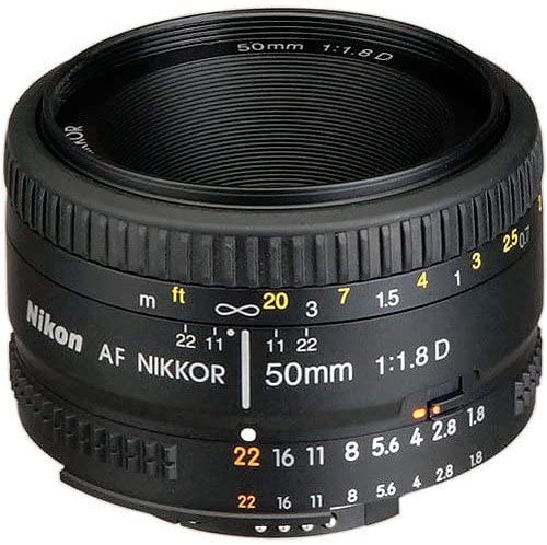 Nikon AF FX NIKKOR 50mm f/1.8D Lens with Auto Focus for Nikon DSLR Cameras (Renewed)