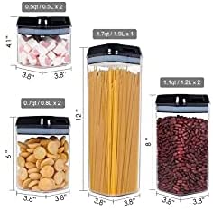 310UZo10IHS. AC  - Airtight Food Storage Containers, Vtopmart 7 Pieces BPA Free Plastic Cereal Containers with Easy Lock Lids, for Kitchen Pantry Organization and Storage, Include 24 Labels