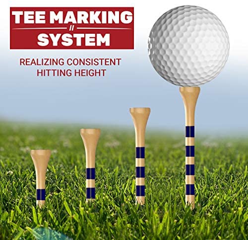 5134INa3uQL. AC  - EAGLE WORK Bamboo Golf Tees, 4 (1-1/2", 2-1/8", 2-3/4'' & 3-1/4''), Pack of 150/100 Professional Tees, Reduce Friction & Side Spin, More Durable and Stable Golf Tees
