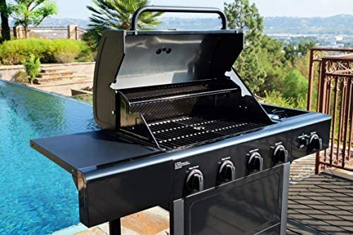 51DPALmfjAL. AC  - Kenmore PG-40406SOL-1-AM 4 Open Cart Grill with Side Burner, Black