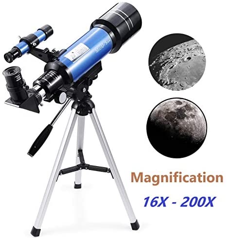 51X +krIEgL. AC  - MaxUSee 70mm Refractor Telescope with Tripod & Finder Scope for Kids & Astronomy Beginners, Portable Telescope with 4 Magnification eyepieces & Phone Adapter