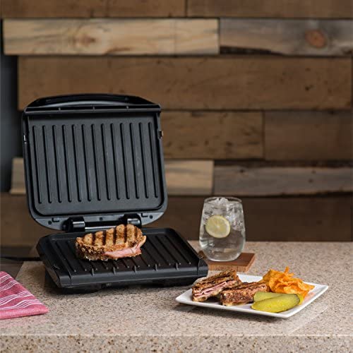 51ruH4N ZGL. AC  - George Foreman 4-Serving Removable Plate Grill and Panini Press, Black, GRP1060B