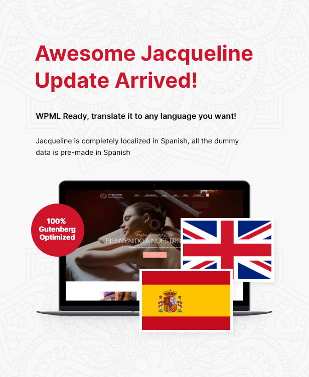 Awesome Jacqueline Update Arrived - Jacqueline | Spa & Massage Salon Beauty WordPress Theme + Elementor