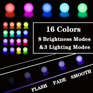 16 Colors＆8 Brightness Modes＆3 Lighting Modes