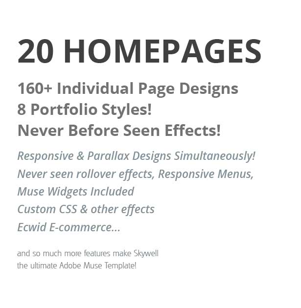 Skywell - MultiPurpose Adobe Muse Template - 2