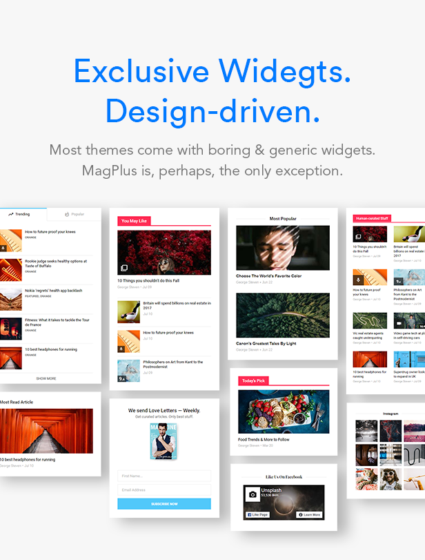 widgets - MagPlus - Blog, Magazine Elementor WordPress Theme