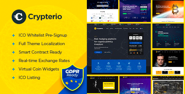 00 crypterio.  large preview - Crypterio - ICO Landing Page and Cryptocurrency WordPress Theme
