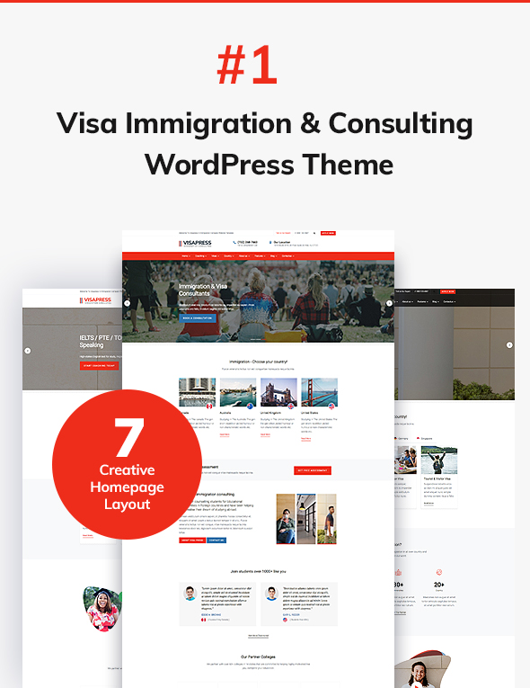 VisaHub - Immigration Consulting WordPress Theme