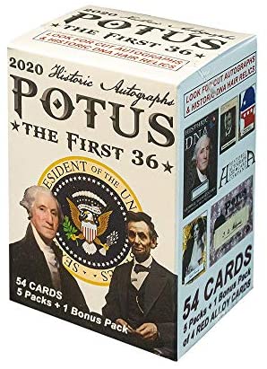 1629169301 51iCmpFmqCL. AC  - 2020 Historic Autographs POTUS - The First 36 Blaster Box