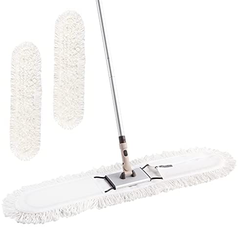 31CRHl+903S. AC  - Eyliden 36" Professional Industrial Mop, Commercial Cotton Dust Mops Broom, Telescopic Handle Residential Commercial Floor Cleaning Tools for Home Mall Hotel Office Garage (White, 36")