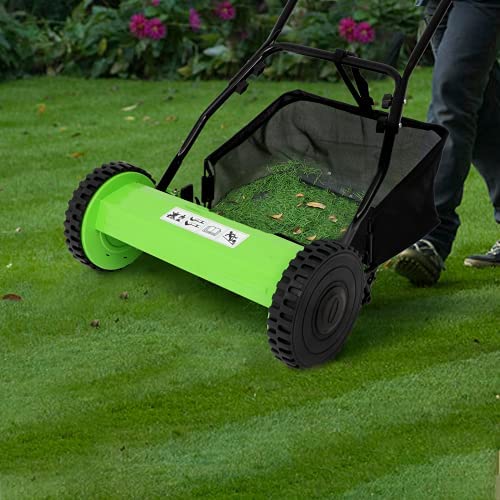 513ILaBlSKS. AC  - Olenyer 16-Inch Quiet Cut Push Reel Lawn Mower with 5-Blade Push Reel,Green
