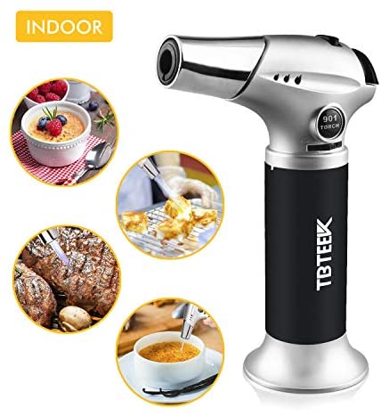 513sAdzvTbL. AC  - TBTEEK Kitchen Torch, Fit All Tanks Butane Torch Cooking Torch with Safety Lock & Adjustable Flame for Cooking, BBQ, Baking, Brulee, Creme, DIY Soldering(Butane Not Included)