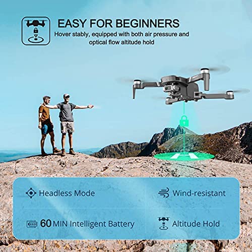 51ZN7Kte00S. AC  - 4DRC F4 GPS Drone with 4K Camera for Adults,2-Axis gimbal Anti-shake Camera HD FPV Live Video,Brushless Motor RC Quadcopter, Auto Return,Follow Me,Waypoint Fly,Headless Mode,Carrying Case