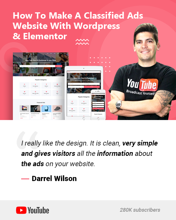 darrel wilson review - Classima – Classified Ads WordPress Theme