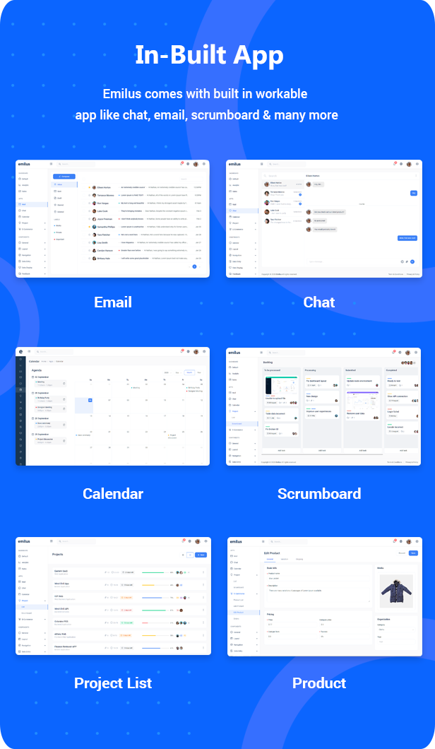 emilus - react admin template