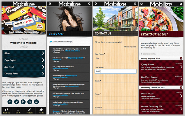 Mobilize - Touch Optimized Mobile Template - 2