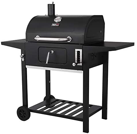 Royal Gourmet CD1824AX 24-Inch Charcoal Grill Outdoor BBQ Smoker Picnic Camping Patio Backyard Cooking, Black