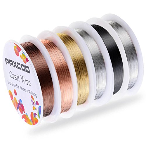 51e+P1fvuaL - PAXCOO 6 Pack Jewelry Beading Wire for Jewelry Making Supplies and Craft (24 Gauge)
