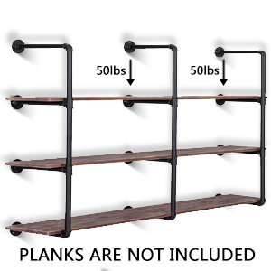 8778f538 d3c9 4a76 86ed cfcad44fcf1d.  CR0,0,300,300 PT0 SX300 V1    - Pynsseu Industrial Iron Pipe Shelving Brackets Unit, Farmhouse Wall Mounted Pipe Shelves for Kitchen Bathroom, DIY Bookshelf Living Room Storage, 3Pack of 4 Tier