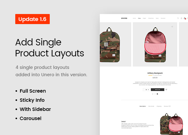 Unero - Minimalist AJAX WooCommerce WordPress Theme - 6