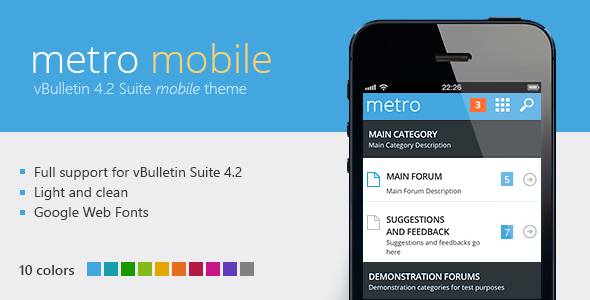 Metro Mobile – A Theme for vBulletin 4.2