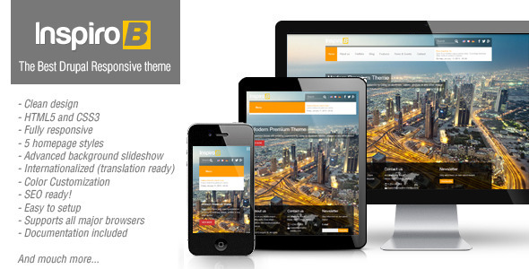 Inspiro B – Responsive Theme for Drupal 7