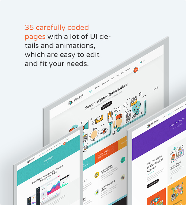 02 pages - Seosight - SEO, Digital Marketing Agency HTML Template