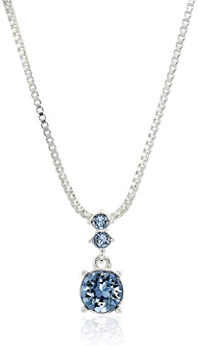 31WuS9wDPnL. AC  - NINE WEST Women's Boxed Necklace/Pierced Earrings Set, Silver/Blue, One Size