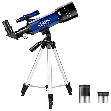 41NwCZFagDL. AC  - Emarth Telescope, 70mm/360mm Astronomical Refracter Telescope with Tripod & Finder Scope, Portable Telescope for Kids Beginners Adults (Blue)