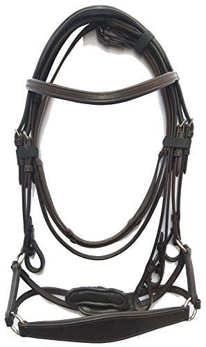 41mJoPg4xXL. AC  - Leather Premium Shaped Padded Bridle for Horses | Available in Multiple Sizes & Colors