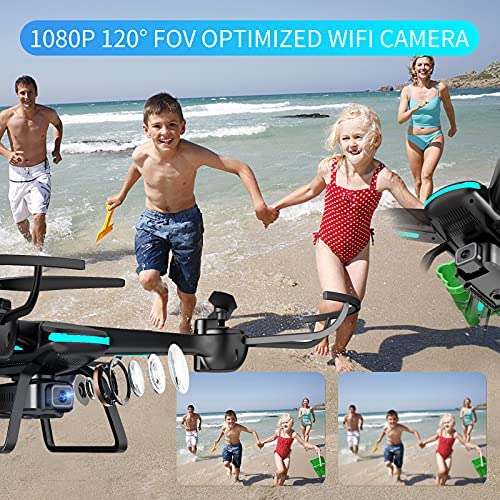51+uQjjDPoS. AC  - Zuhafa JY03 Drone with 1080P HD Camera for Kids and Adults WiFi FPV Transmission RC Quadcopter for Beginner 2 batteries 40 Minutes Flight Time, Altitude Hold, Headless Mode, 3D flips, APP Control
