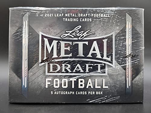 51NMuJegzGS. AC  - 2021 Leaf Metal Draft Football box (FIVE Autograph cards/bx)