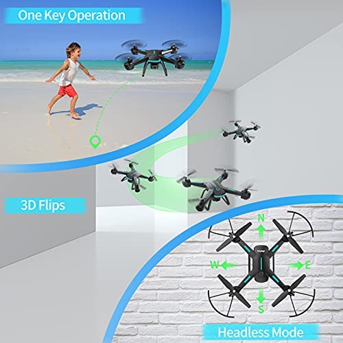 51VpUbhEuOS. AC  - Zuhafa JY03 Drone with 1080P HD Camera for Kids and Adults WiFi FPV Transmission RC Quadcopter for Beginner 2 batteries 40 Minutes Flight Time, Altitude Hold, Headless Mode, 3D flips, APP Control
