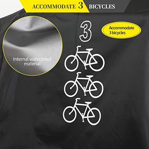 51aD6OjFpxL. AC  - Aiskaer Bicycle Cover with Lock Hole Reflective Safety Loops for 29er Mountain Road Electric Bike Motorcycle Cruiser Outdoor Storage, Waterproof, Anti-UV, Heavy Duty Ripstop Material 210D