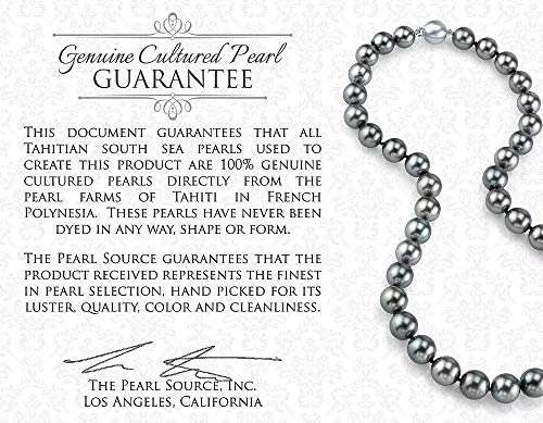 51ymXMPoJSL. AC  - Cultured Pearl Pendant Necklace for Women in Sterling Silver, Infinity Design with Black Tahitian South Sea Pearl - THE PEARL SOURCE