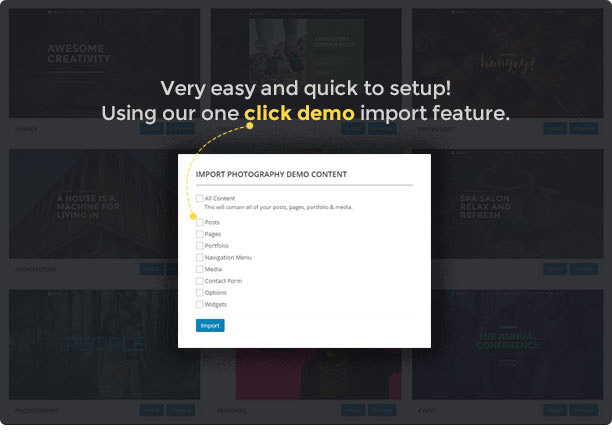 brando wp one click demo new - Brando Responsive and Multipurpose OnePage WordPress Theme