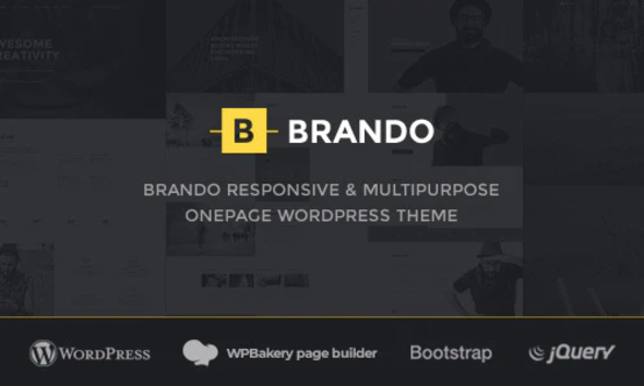 preview.  large preview - Brando Responsive and Multipurpose OnePage WordPress Theme