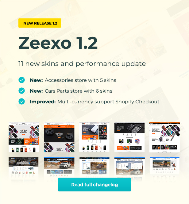 v1 update 12 - Zeexo - Multipurpose Shopify Theme - Multi languages & RTL support