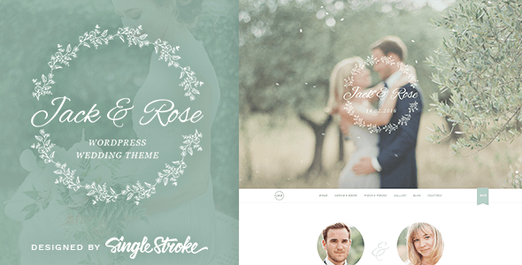 01 .  large preview - Jack & Rose - A Whimsical WordPress Wedding Theme