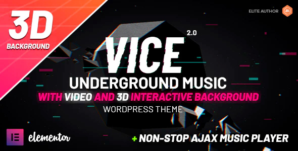 01 VICE THEMEFOREST PREVIEW regular.  large preview - Vice: Underground Music Elementor WordPress Theme
