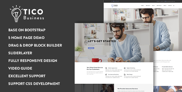 01 preview.  large preview - Tico - Responsive Business Drupal 9 Theme