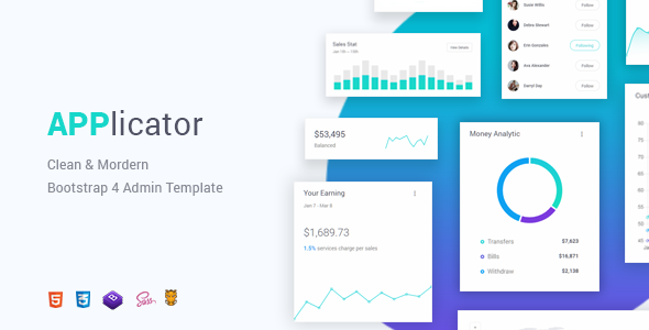 1637731712 615 preview.  large preview - Applicator - Bootstrap 4 Admin Template