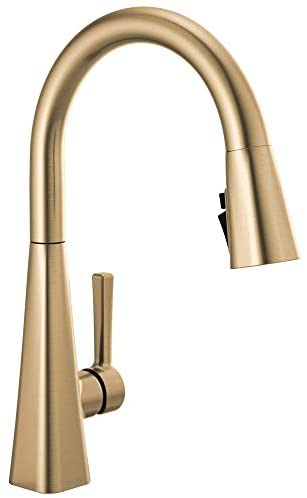 31ln3oT2 7L. AC  - Delta Faucet Lenta Gold Kitchen Faucet, Kitchen Faucets with Pull Down Sprayer, Kitchen Sink Faucet, Gold Faucet for Kitchen Sink with Magnetic Docking Spray Head, Champagne Bronze 19802Z-CZ-DST