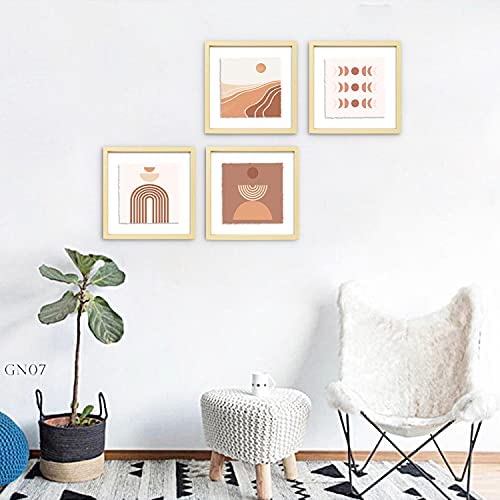 41CiVlxrA8L. AC  - ArtbyHannah 4 Pack 12x12 Inch Framed Boho Picture Frames Collage Set for Wall Art Décor with Decorative Abstract Art Print Artwork for Gallery Wall Kit Or Home Decoration