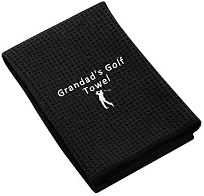 41Prsirm9rL. AC  - JXGZSO Grandpa Golf Towel Embroidered Golf Towel Gift Golf Father Gift Embroidered Golf Towel with Clip