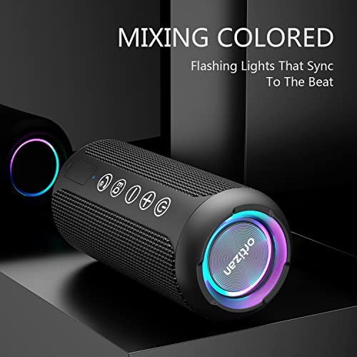 41QwyHrfj3L. AC  - Ortizan Portable Bluetooth Speaker, IPX7 Waterproof Wireless Speaker with 24W Loud Stereo Sound, Outdoor Speakers with Bluetooth 5.0, 30H Playtime,66ft Bluetooth Range, Dual Pairing for Home