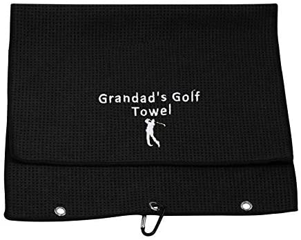 41w2Ht4u54L. AC  - JXGZSO Grandpa Golf Towel Embroidered Golf Towel Gift Golf Father Gift Embroidered Golf Towel with Clip