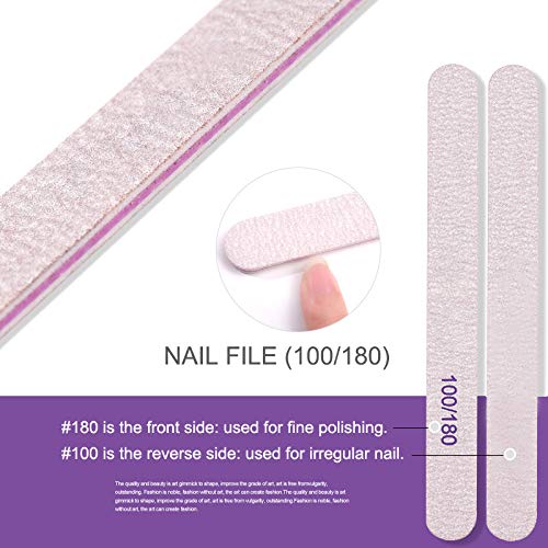 511HC92aPrL - Doble-Ended Nail Art Brushes, 7pcs Nail Brushes Kit - Liner Brushes and Dotting Pens, with Dust Powder Remover & Nail File by Alnorte